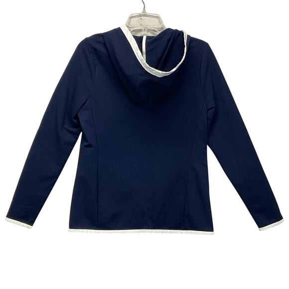 Lauren Ralph Lauren 1/4-Zip Pullover Women's Size M Navy w/White Trim Athleisure - Picture 4 of 8
